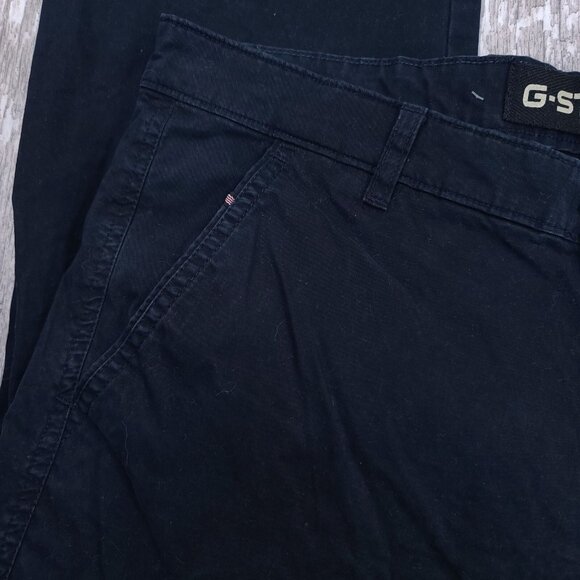 G-Star Raw Pants Mens 34x29 Blue Canvas Cargo Cotton Straight Leg - Picture 5 of 7